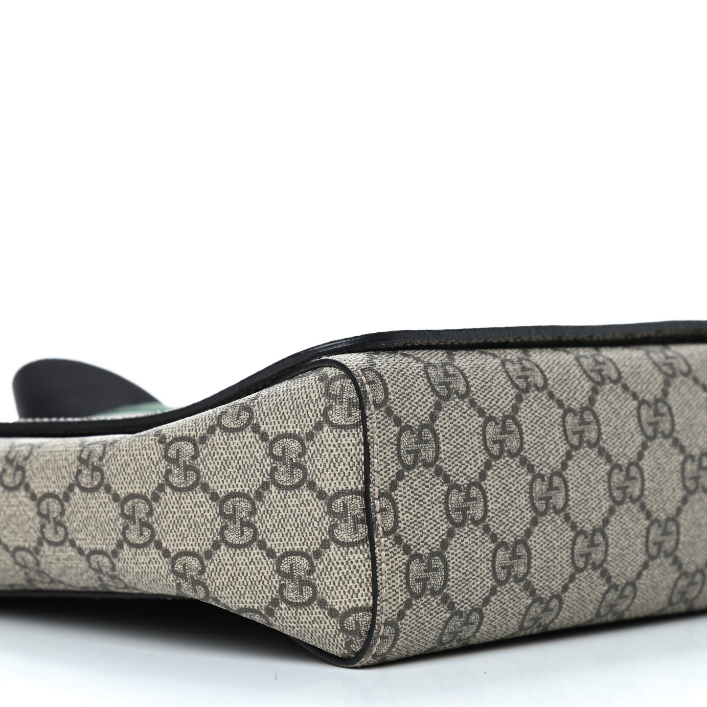 GG Supreme Monogram Web Flap Messenger Bag Black