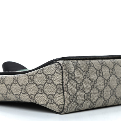 Gucci GG Supreme Monogram Web Flap Messenger Bag Black 6 of 9