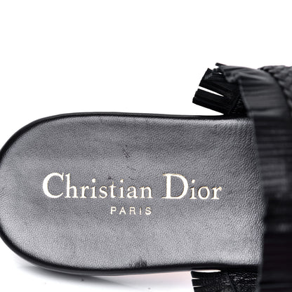 Christian Dior Lambskin Braided Wave Sandal 38.5 Black 9 of 10