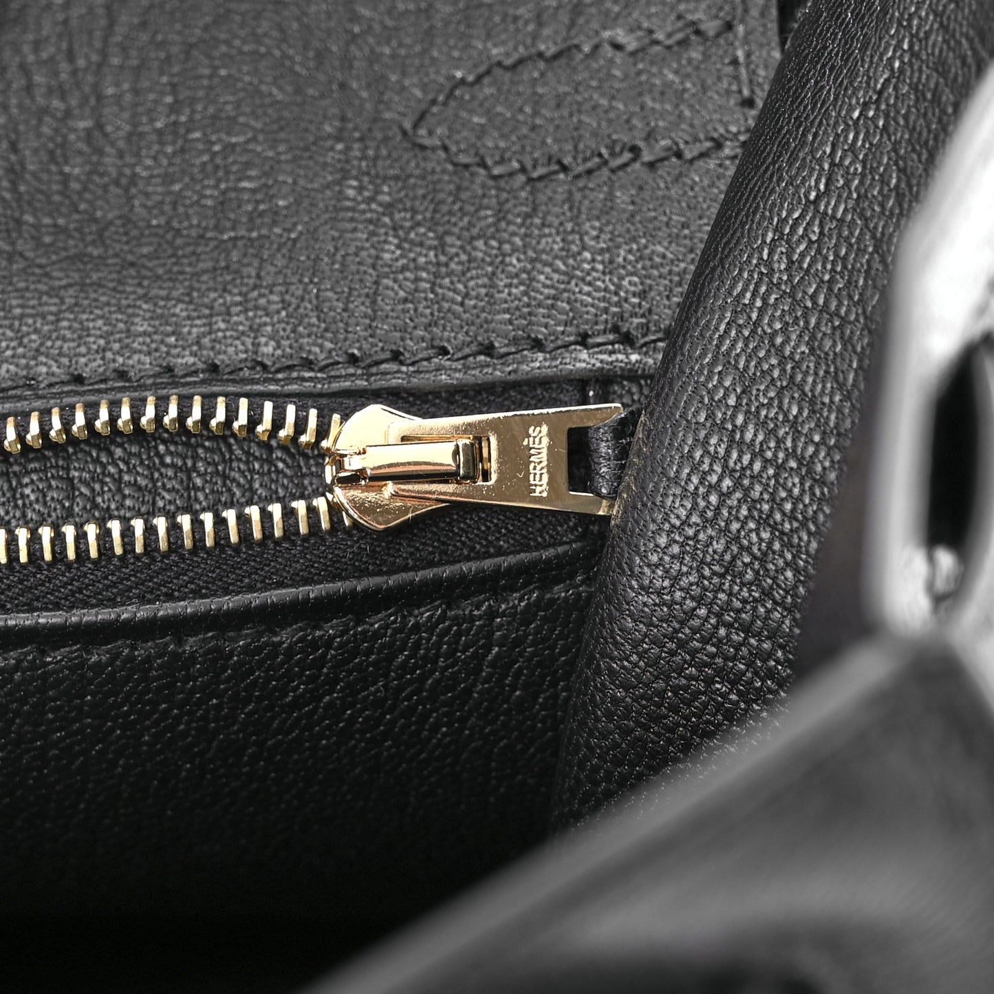 Chevre Chamkila Birkin Sellier 25 Bambou Black
