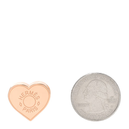 Hermes Rose Gold Plated Brass Mini Coeur Twilly Scarf Ring 2 of 6