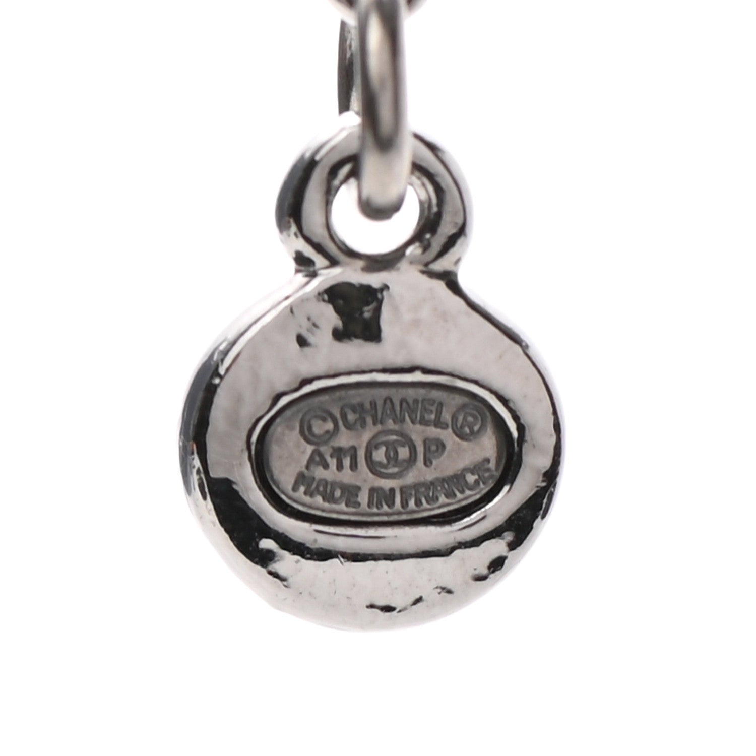 Chanel Ruthenium Crystal CC Drop Necklace 5 of 5