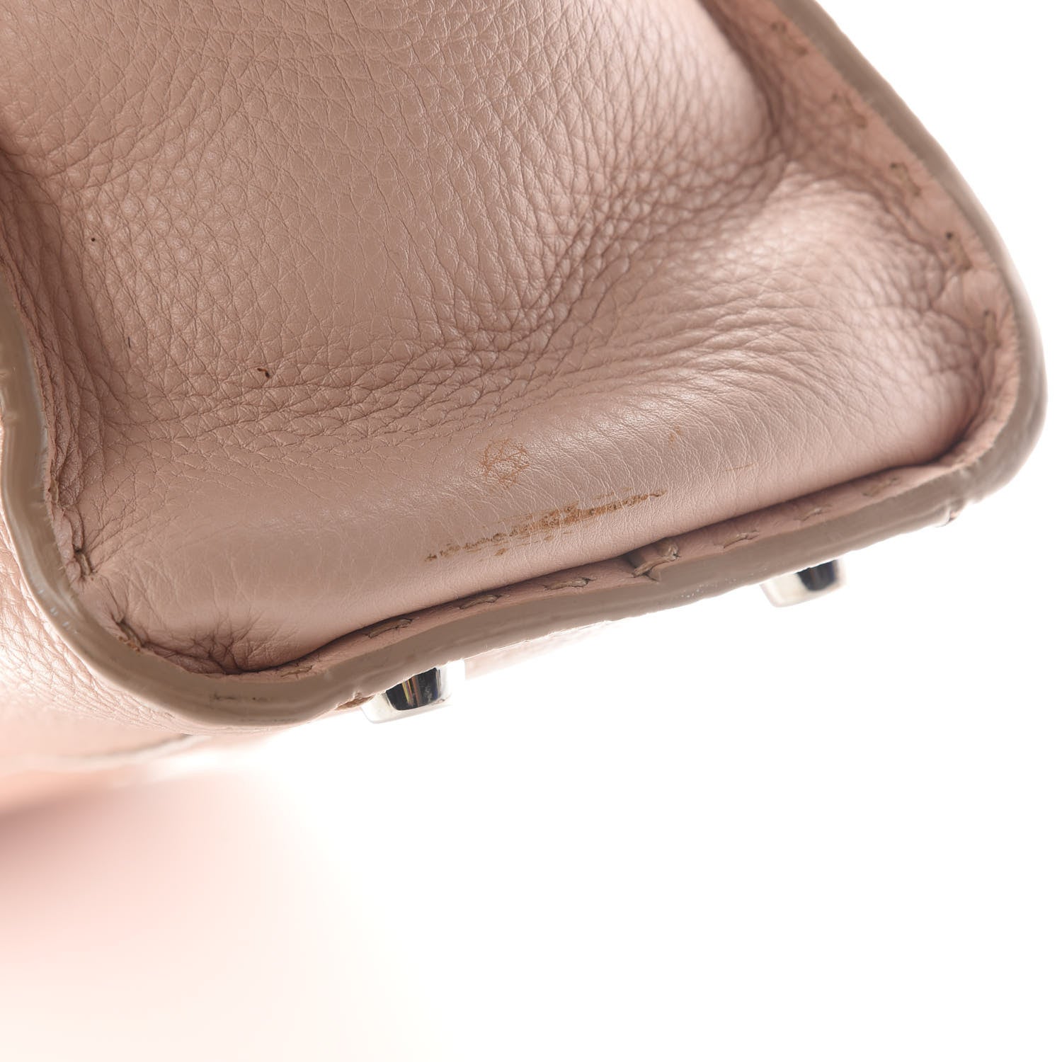Fendi Cuoio Romano Selleria Bi-Color Medium Peekaboo Iconic Satchel Rosa Plaster Pesca 9 of 9