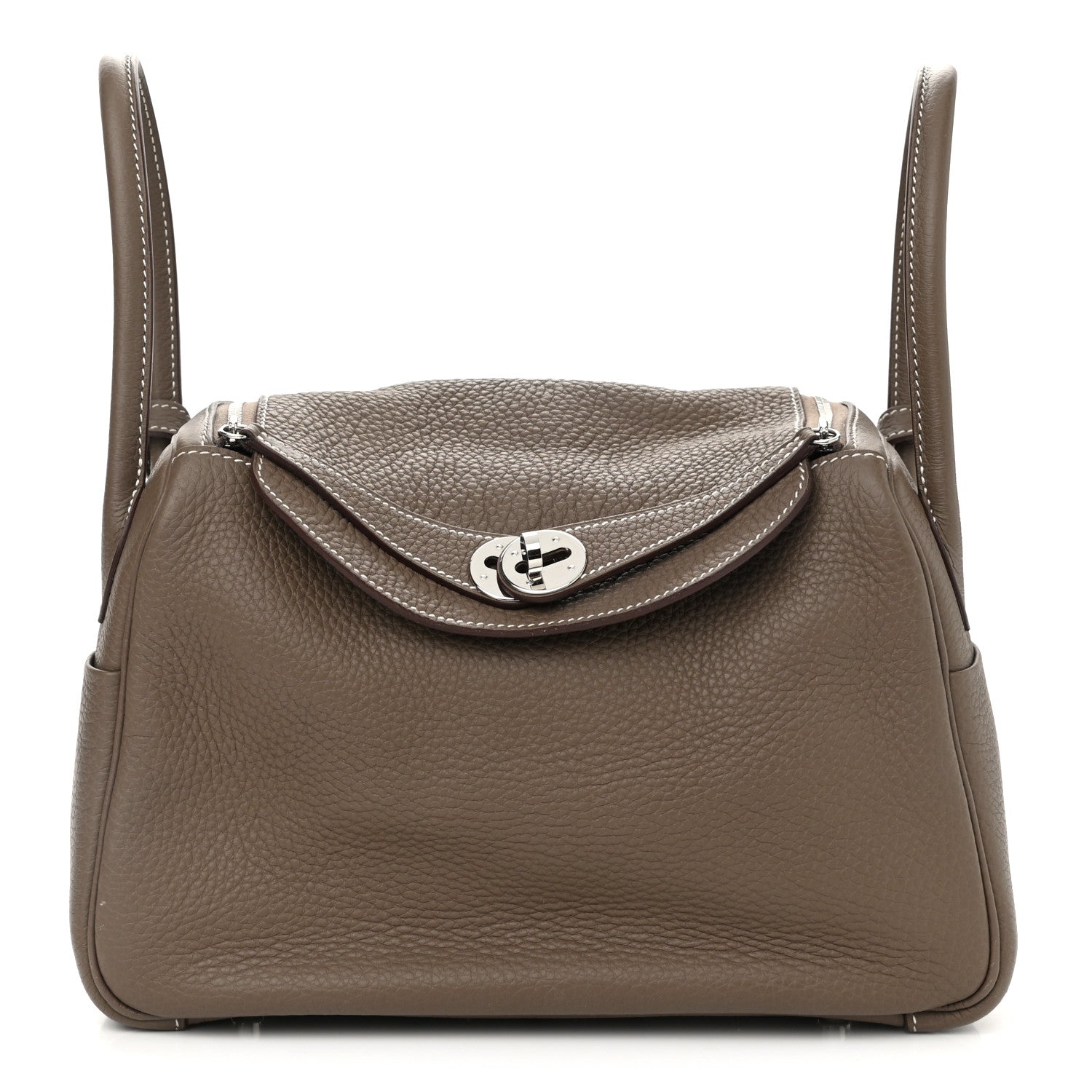Hermes Taurillon Clemence Lindy 26 Etoupe 1 of 9