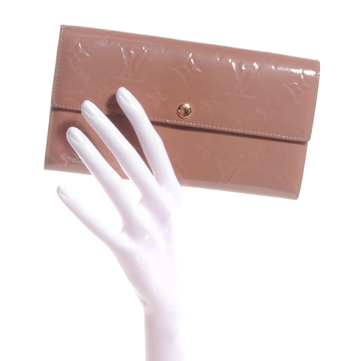Vernis Sarah Wallet Rose Velours