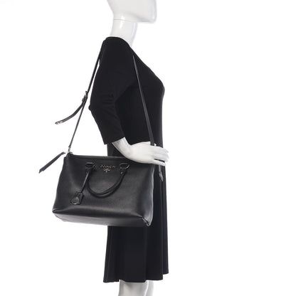 Prada Vitello Phenix Tote Black 2 of 10