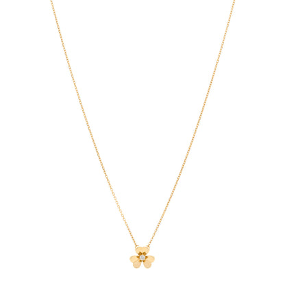Van Cleef & Arpels 18K Yellow Gold Diamond Mini Frivole Pendant Necklace 1 of 5
