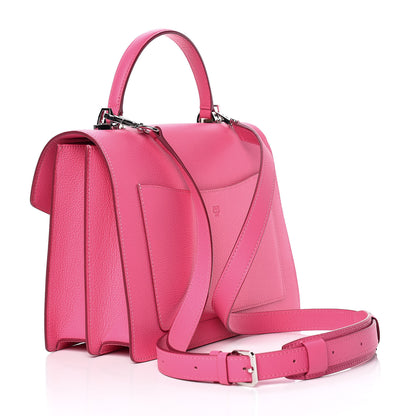 MCM Grained Calfskin Medium Patricia Park Avenue Satchel Sugar Pink 3 of 9