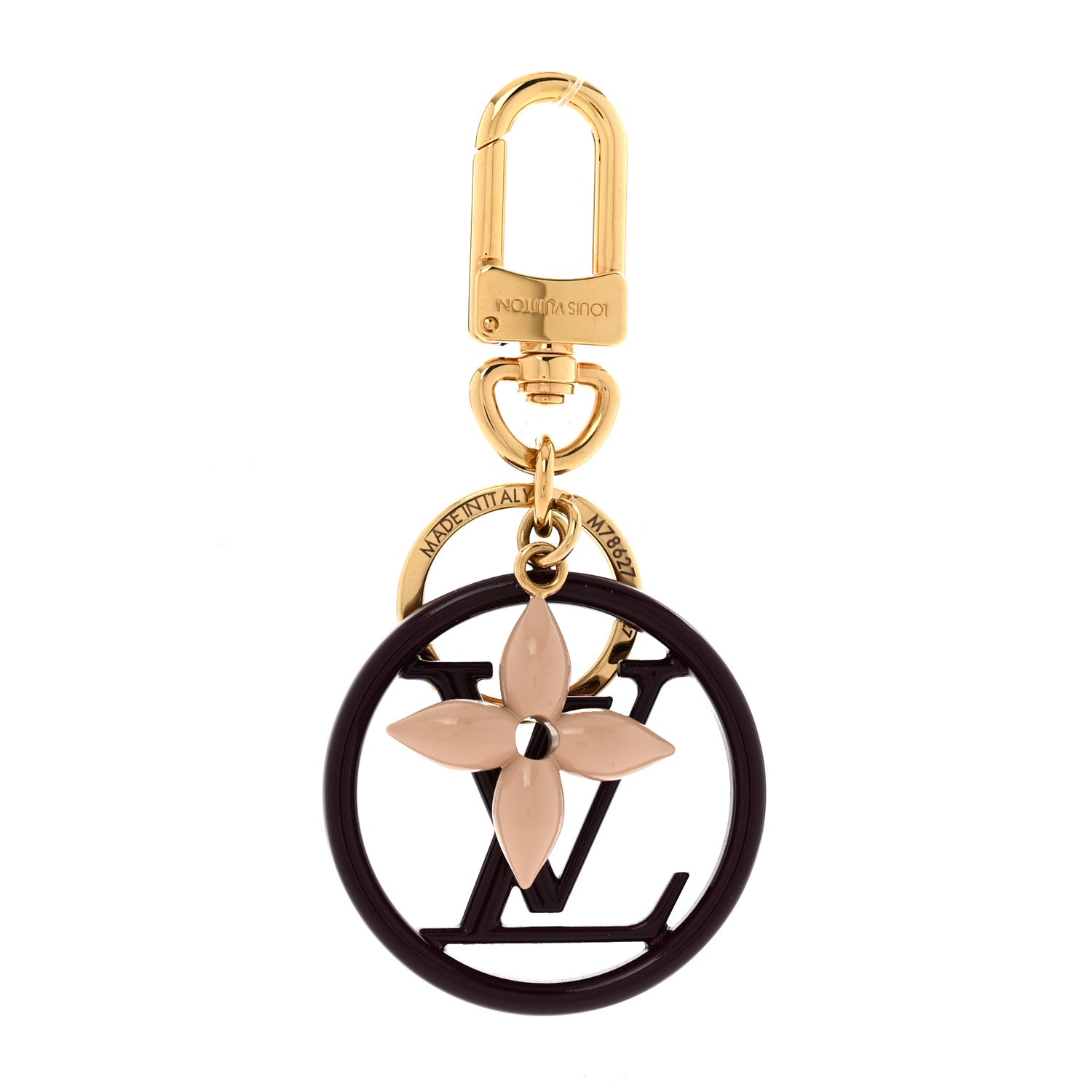 Louis Vuitton LV Circle Bag Charm Key Holder Purple Gold 1 of 6