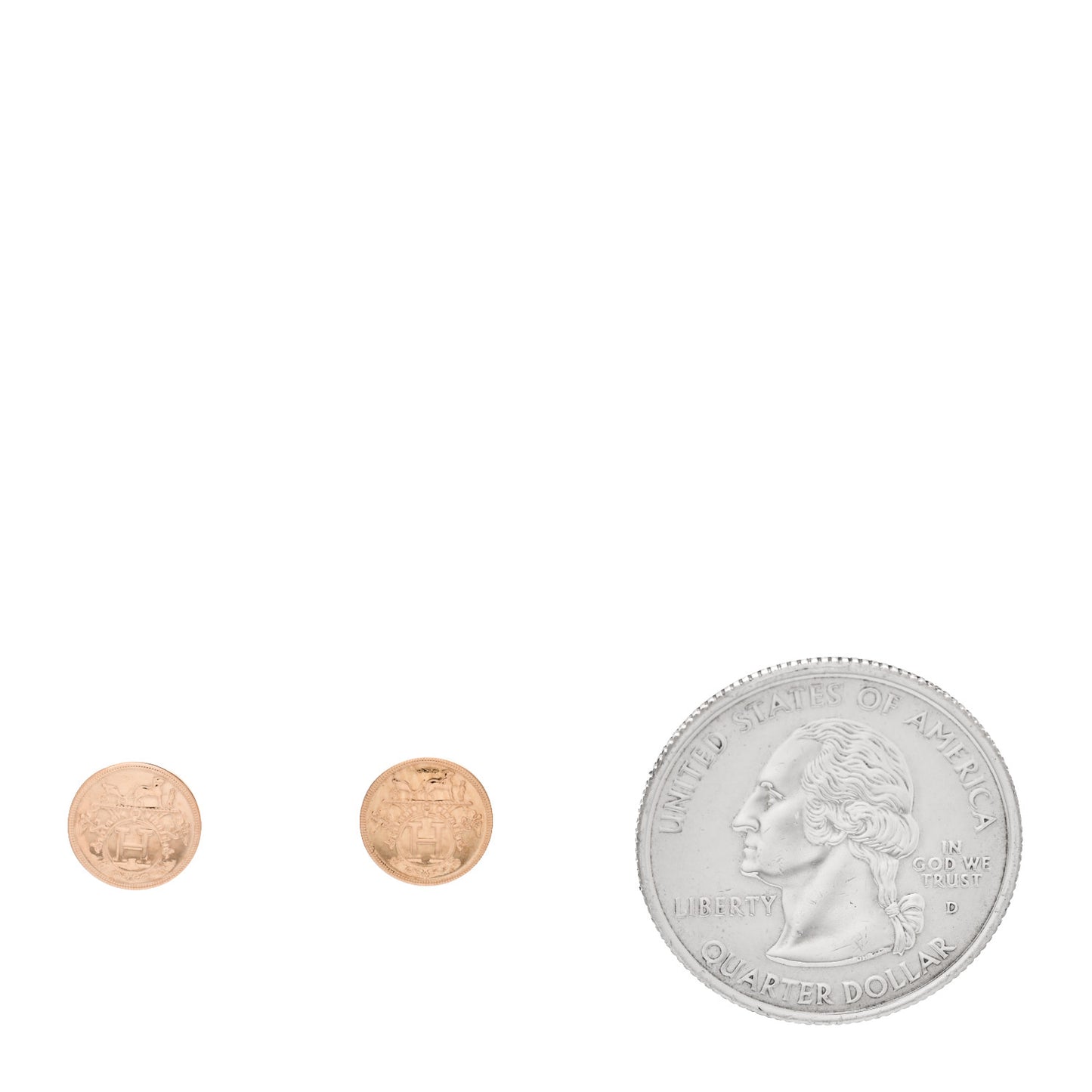 18K Rose Gold TPM Ex-Libris Stud Earrings