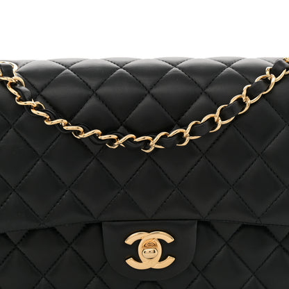 Chanel Lambskin Quilted Medium Double Flap Black 8 of 11