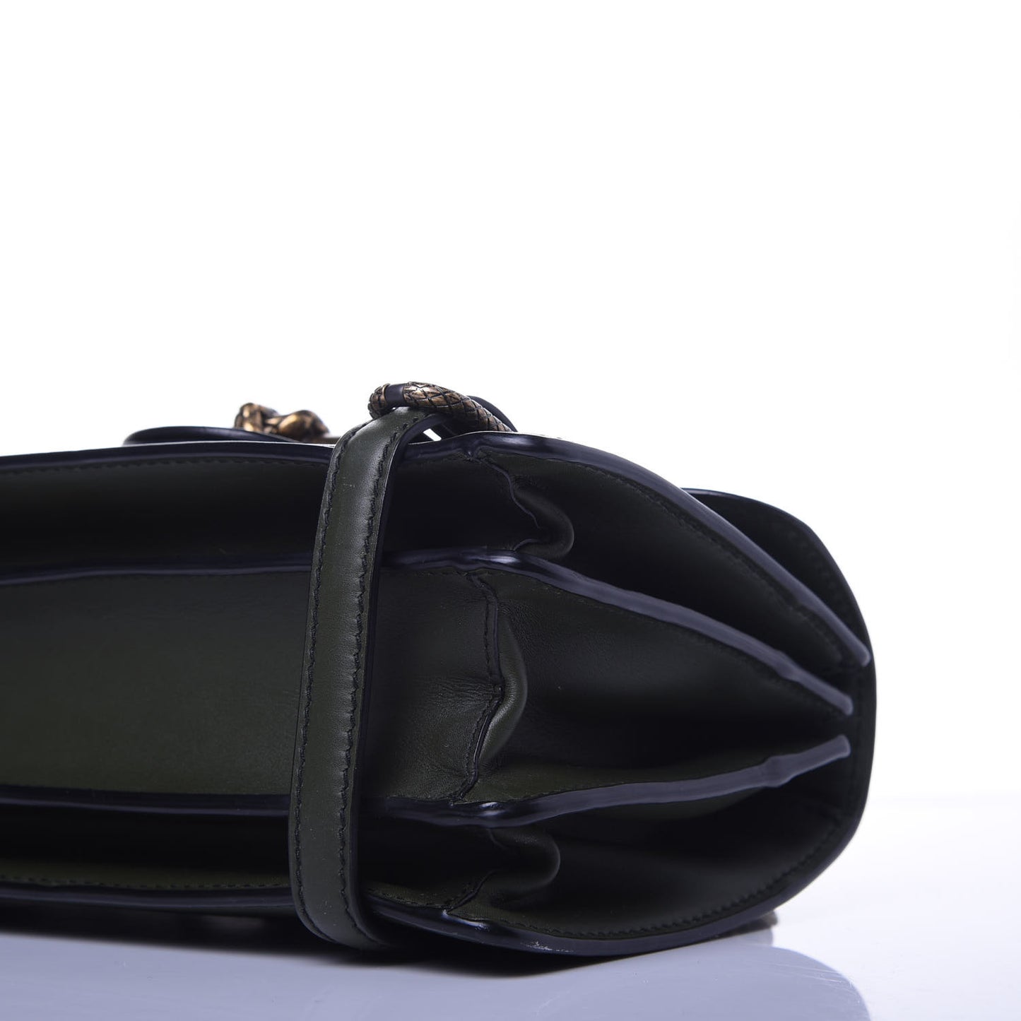 French Calf City Knot Bag Moss