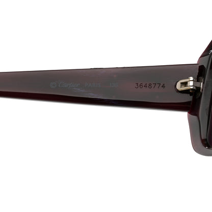 Cartier Square Cypris Sunglasses Burgundy 7 of 8