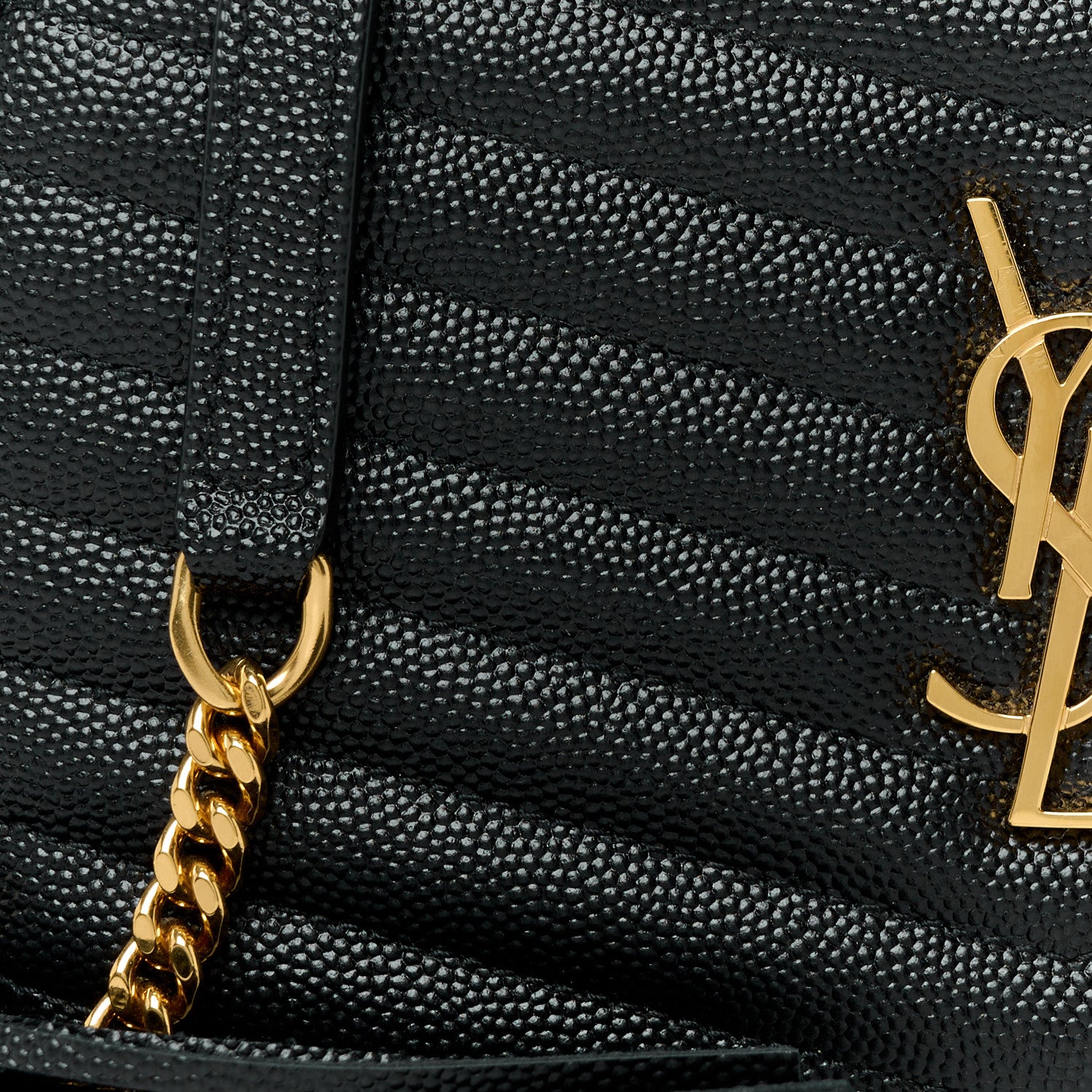 Saint Laurent Grain De Poudre Matelasse Monogram Mini Lou Camera Bag Black 8 of 11