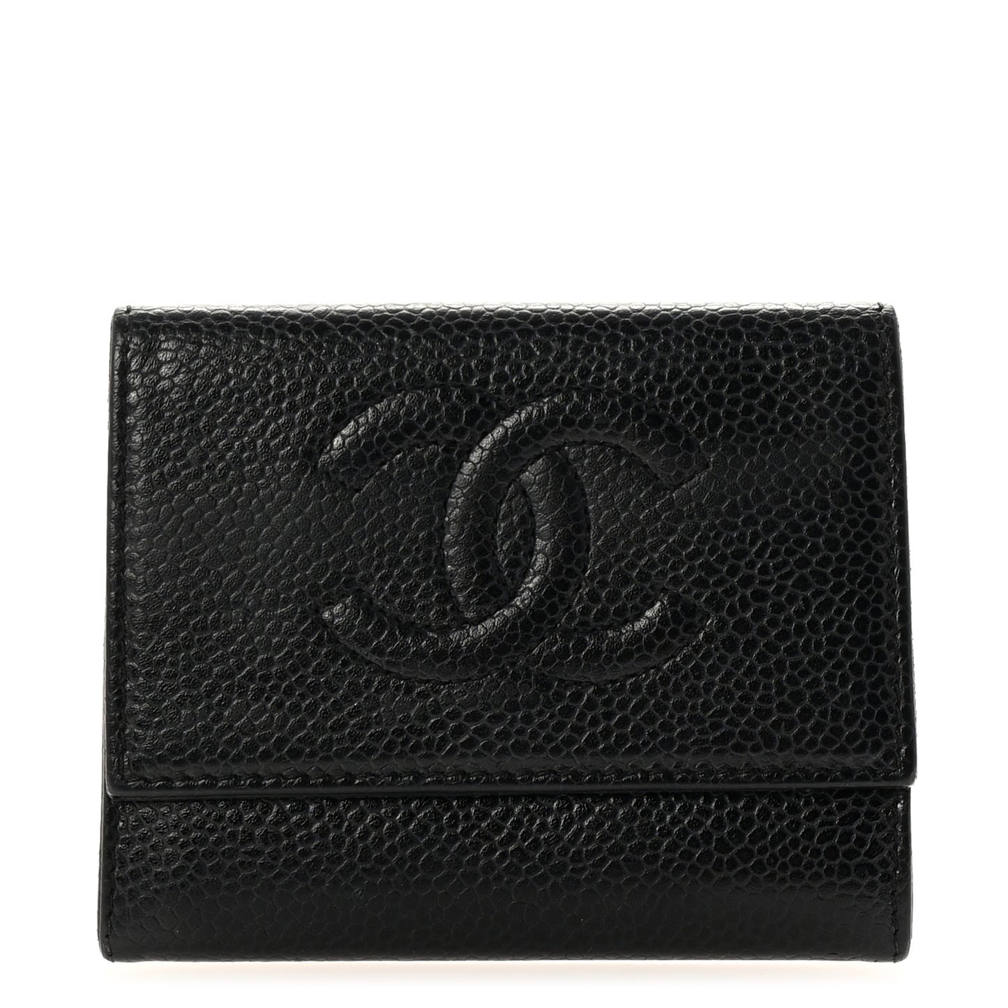 Caviar Timeless CC Flap Card Holder Black