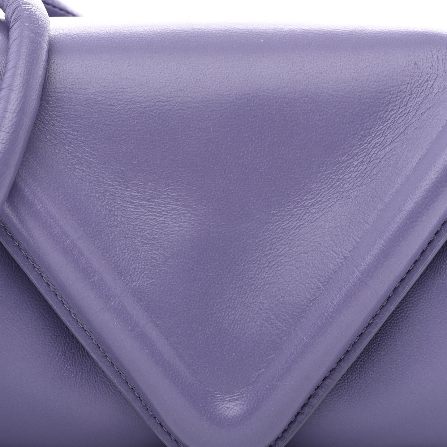 Lambskin Small Beak Triangle Flap Shoulder Bag Lavender