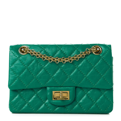 Chanel Aged Calfskin Quilted 2.55 Reissue Mini Flap Green 1 of 10