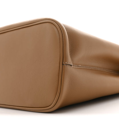 Prada Soft Grained Calfskin Vitello Daino Large Buckle Bag Caramello 10 of 13