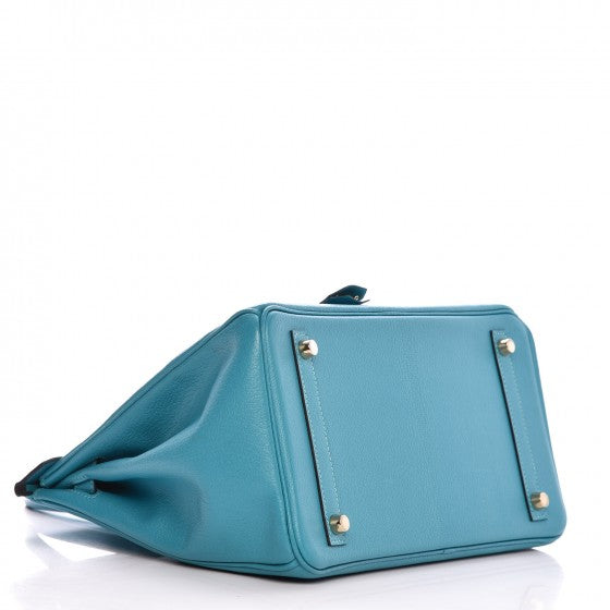 Chevre de Coromandel Birkin 30 Turquoise