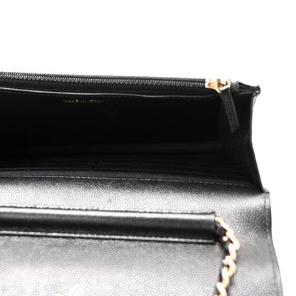 Chanel Caviar Quilted Wallet With Charms On Chain WOC Black 5 of 11