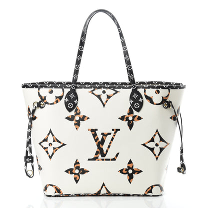 Louis Vuitton Monogram Giant Jungle Neverfull MM Ivory 3 of 12