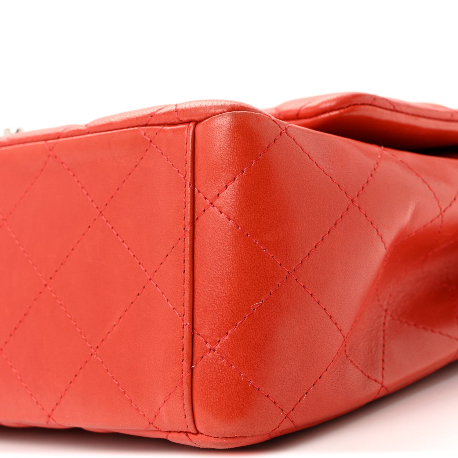 Chanel Lambskin Quilted Maxi Double Flap Red 26 of 43
