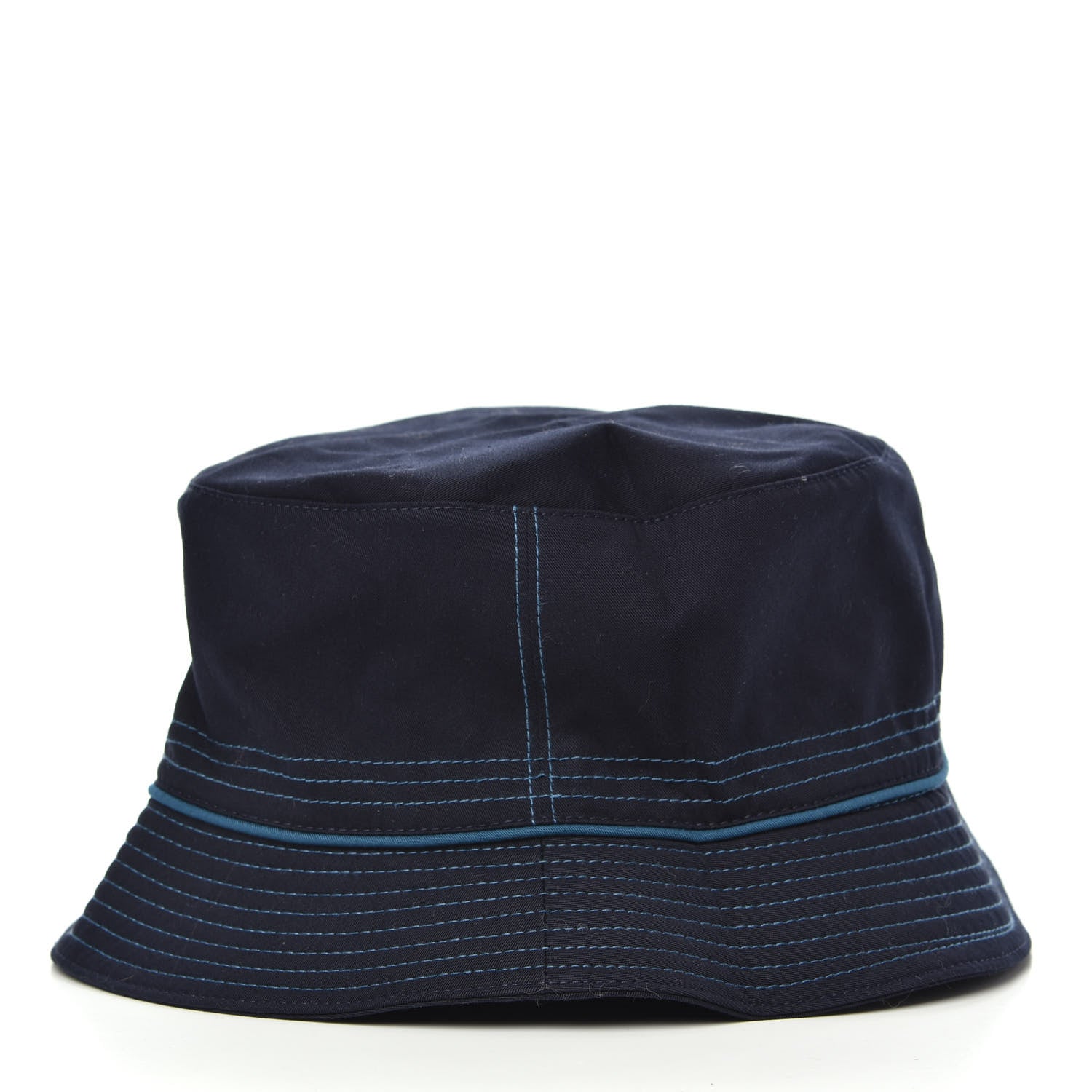 Hermes Cotton Bucket Hat 60 Blue 2 of 4