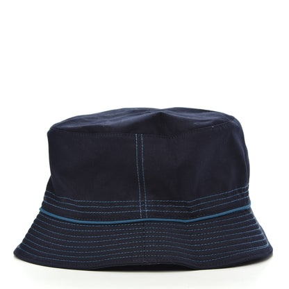 Hermes Cotton Bucket Hat 60 Blue 2 of 4