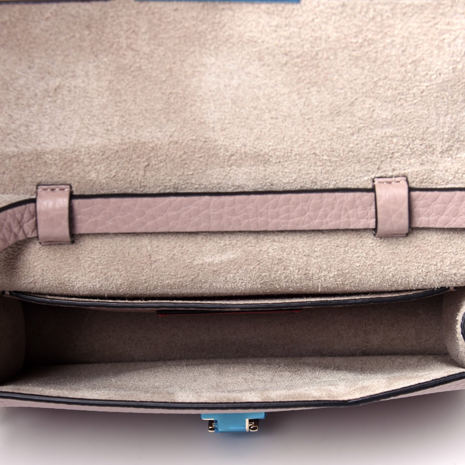Valentino Garavani Pebbled Calfskin Small Rockstud Overlay Flap Shoulder Bag Poudre 4 of 12