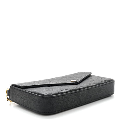 Louis Vuitton Empreinte Pochette Felicie Chain Wallet Black 5 of 10