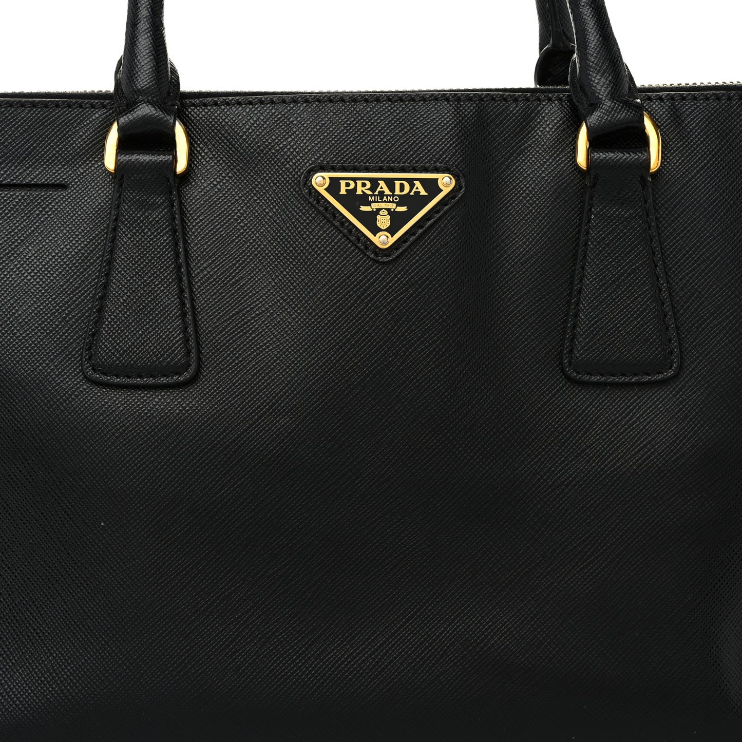 Saffiano Small Galleria Double Zip Tote Black