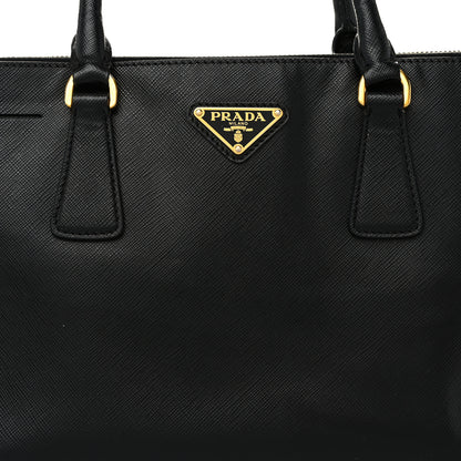 Prada Saffiano Small Galleria Double Zip Tote Black 8 of 10