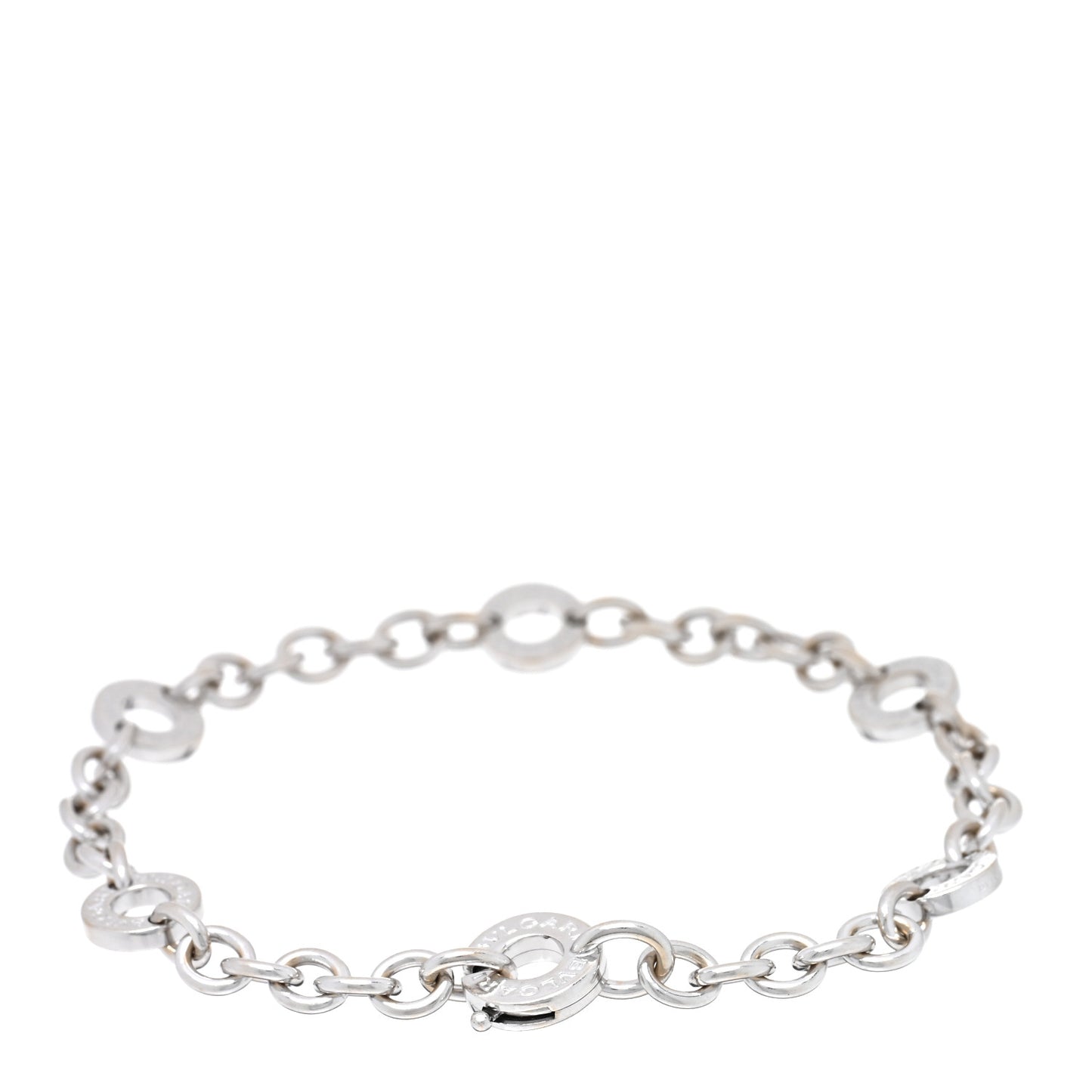 18K White Gold Bvlgari Bvlgari Station Bracelet