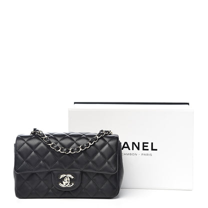 Chanel Lambskin Quilted Mini Rectangular Flap Black 11 of 11