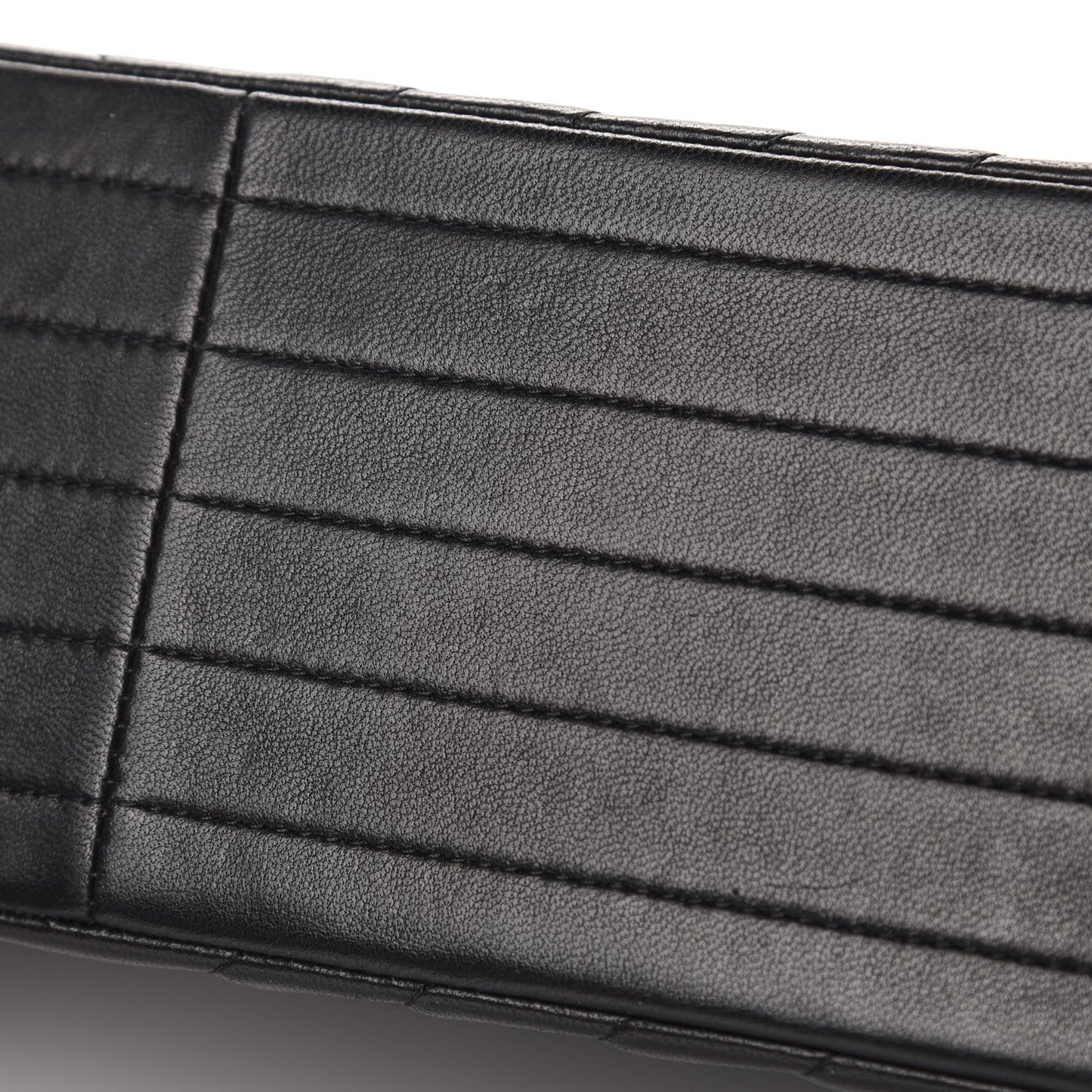 Lambskin Chevron Quilted Jumbo Double Flap So Black