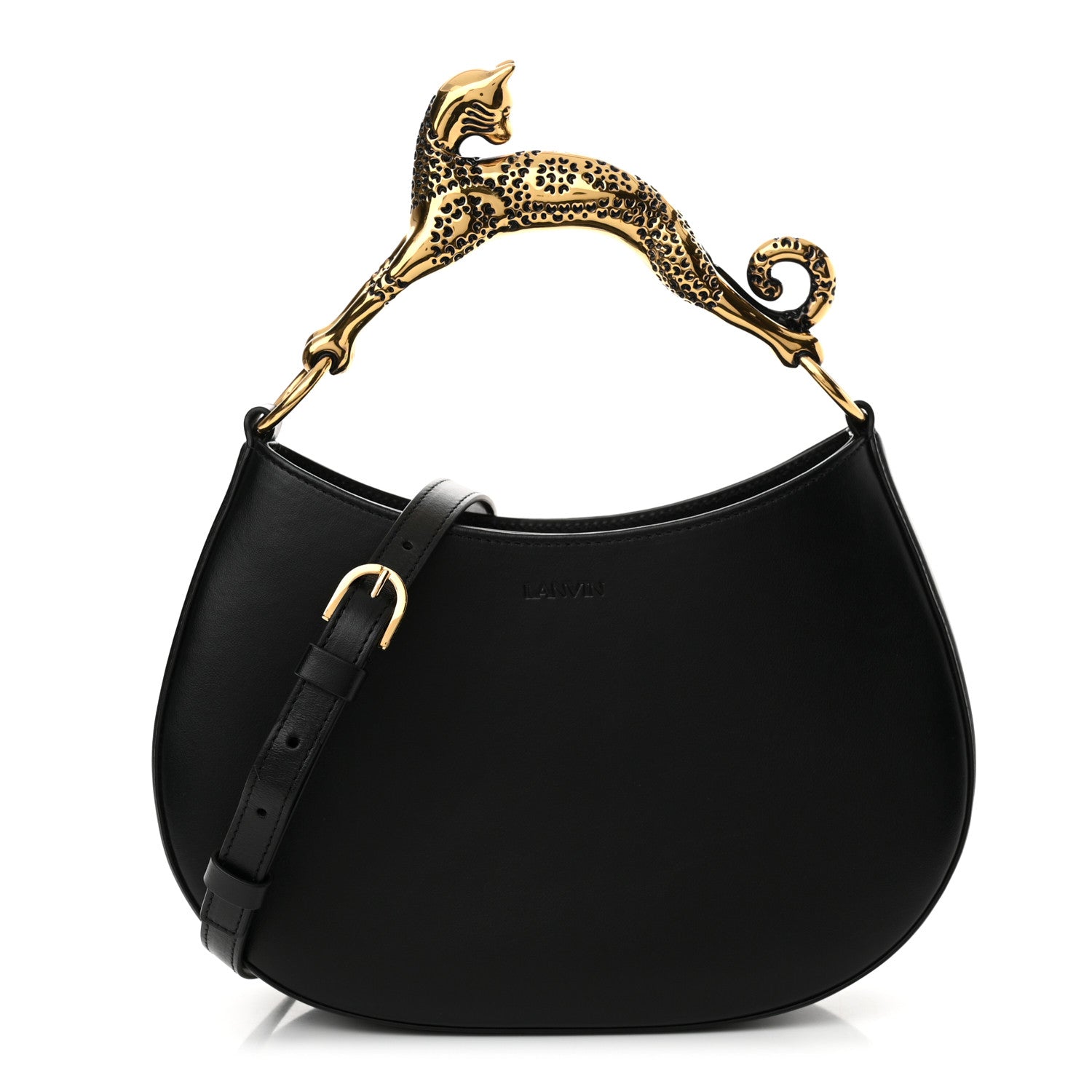 Lanvin Lambskin Cat Hobo Black 1 of 10