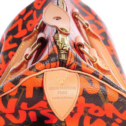 Louis Vuitton Monogram Graffiti Speedy 30 Orange 5 of 7