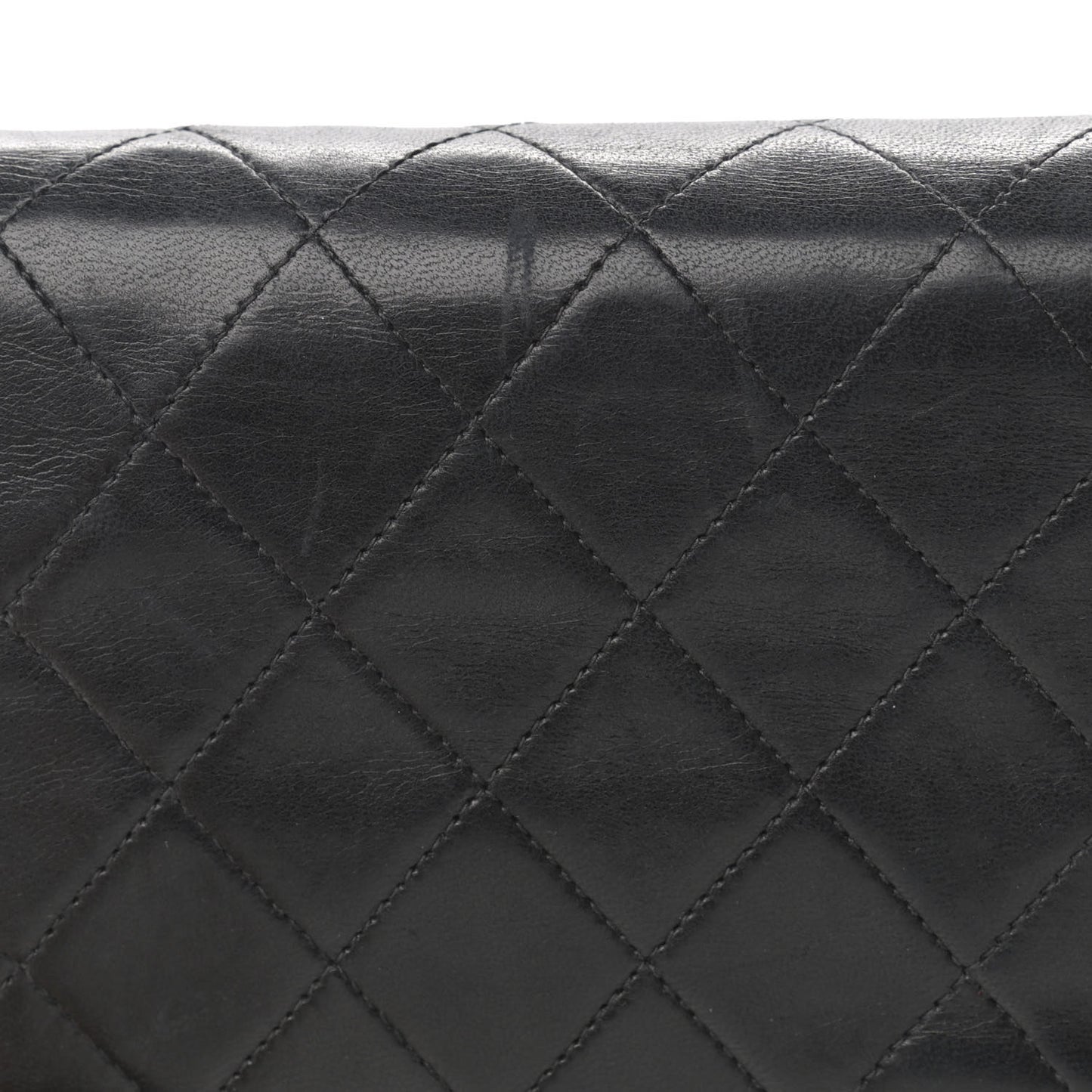 Lambskin Quilted Medium Single Flap Black