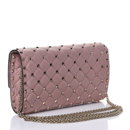 Valentino Garavani Nappa Rockstud Spike Wallet on Chain Lipstick 2 of 4