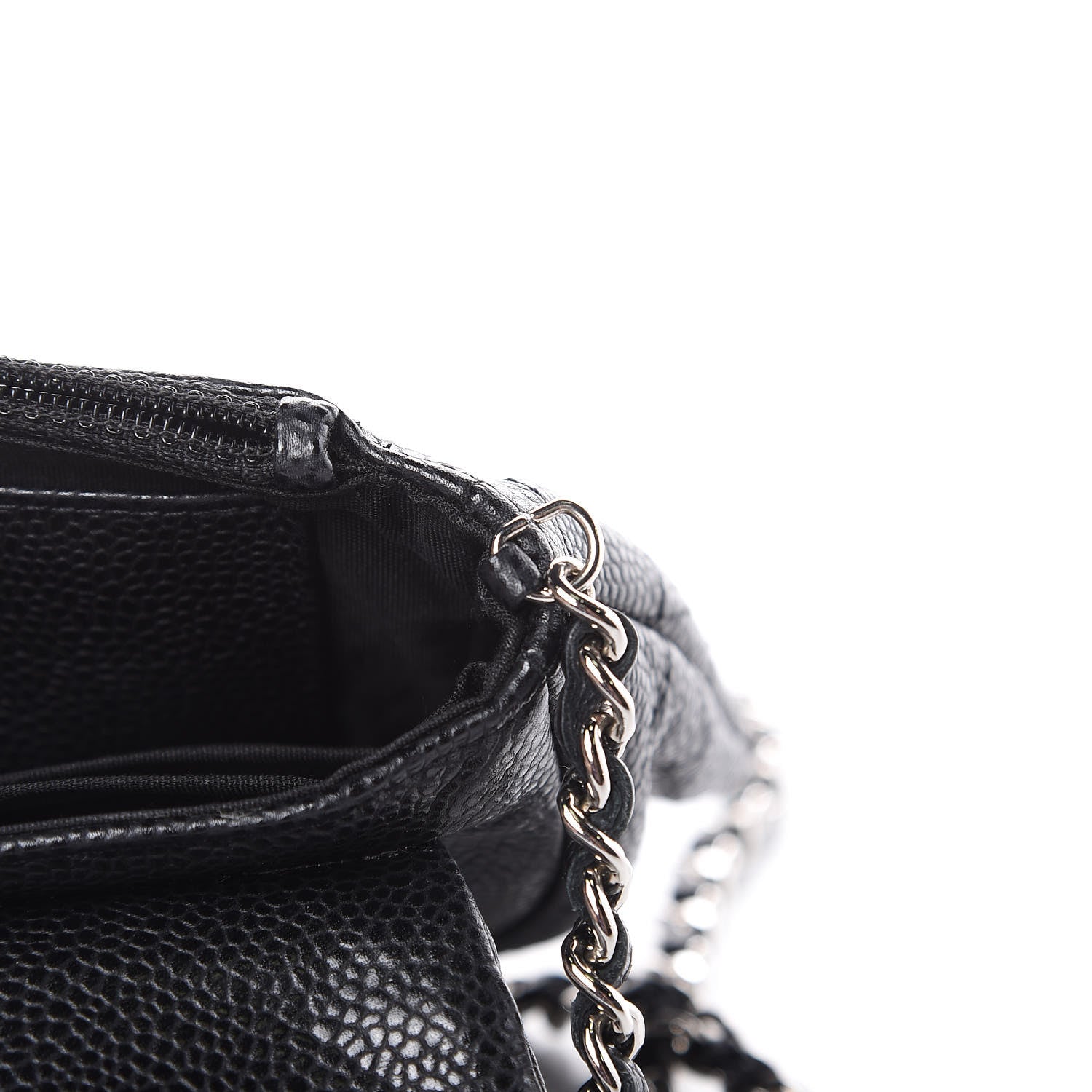 Chanel Caviar Half Moon Wallet On Chain WOC Black 10 of 11