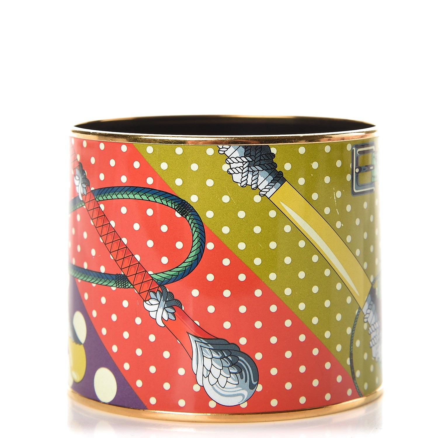 Hermes Enamel Printed Mega Wide Clic Clac A Pois Bracelet 70 1 of 4