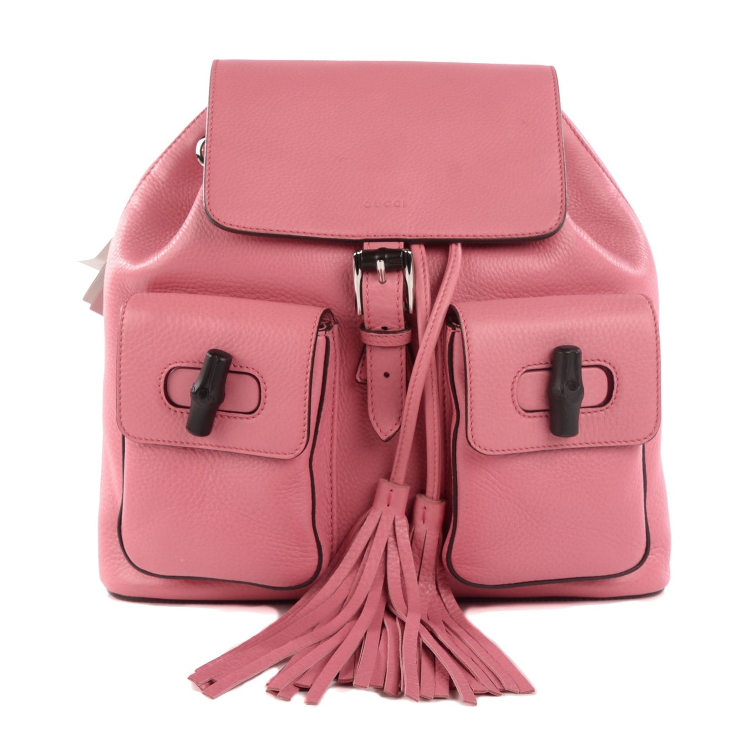 Cellarius Calfskin Medium Bamboo Backpack Glossy Pink