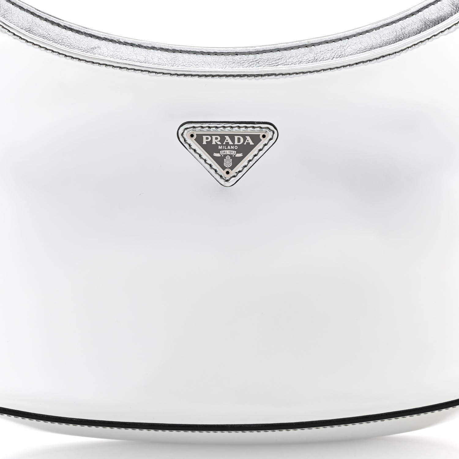Prada Spazzolato Cleo Shoulder Bag Argento 8 of 11