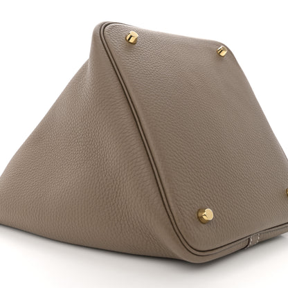 Hermes Taurillon Clemence Picotin Lock 22 MM Etoupe 9 of 10