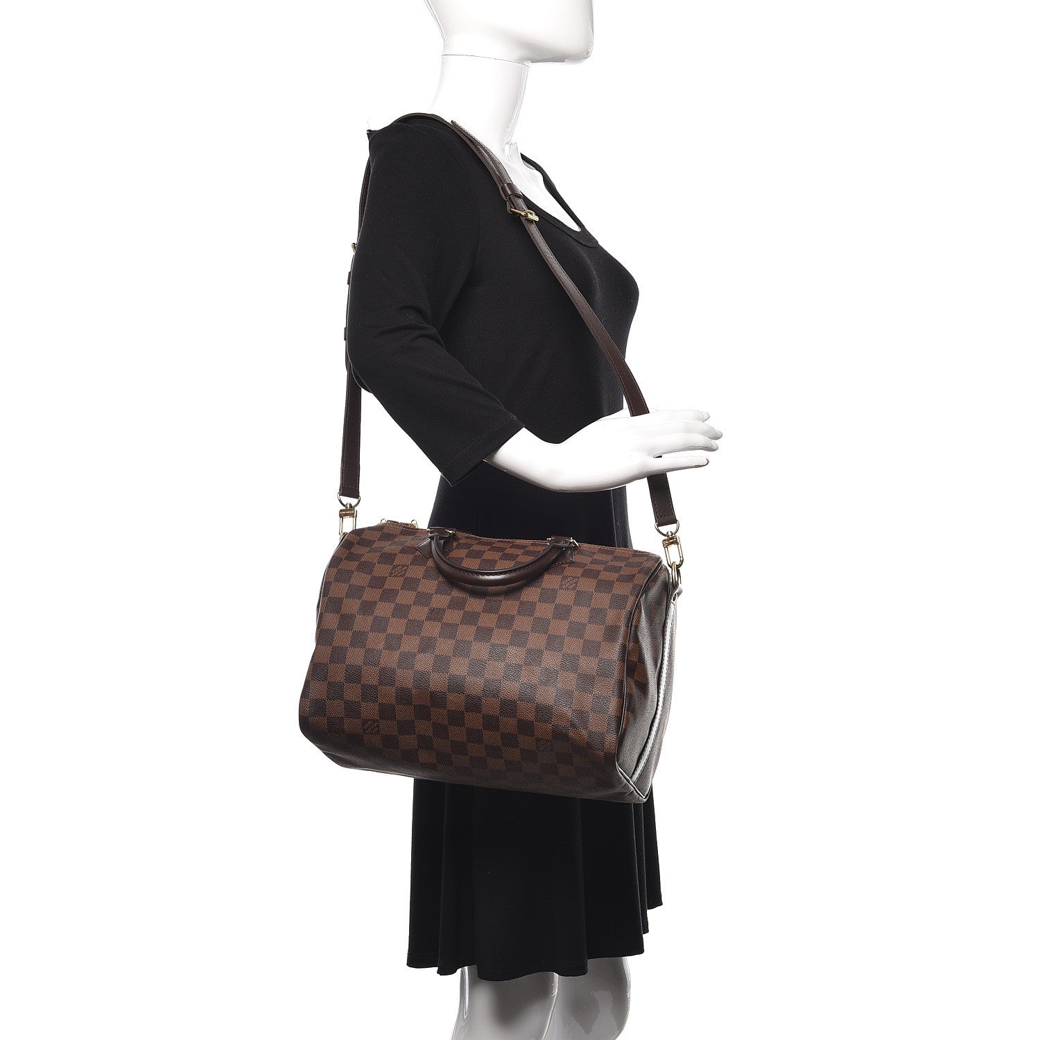 Louis Vuitton Damier Ebene Speedy Bandouliere 30 3 of 11