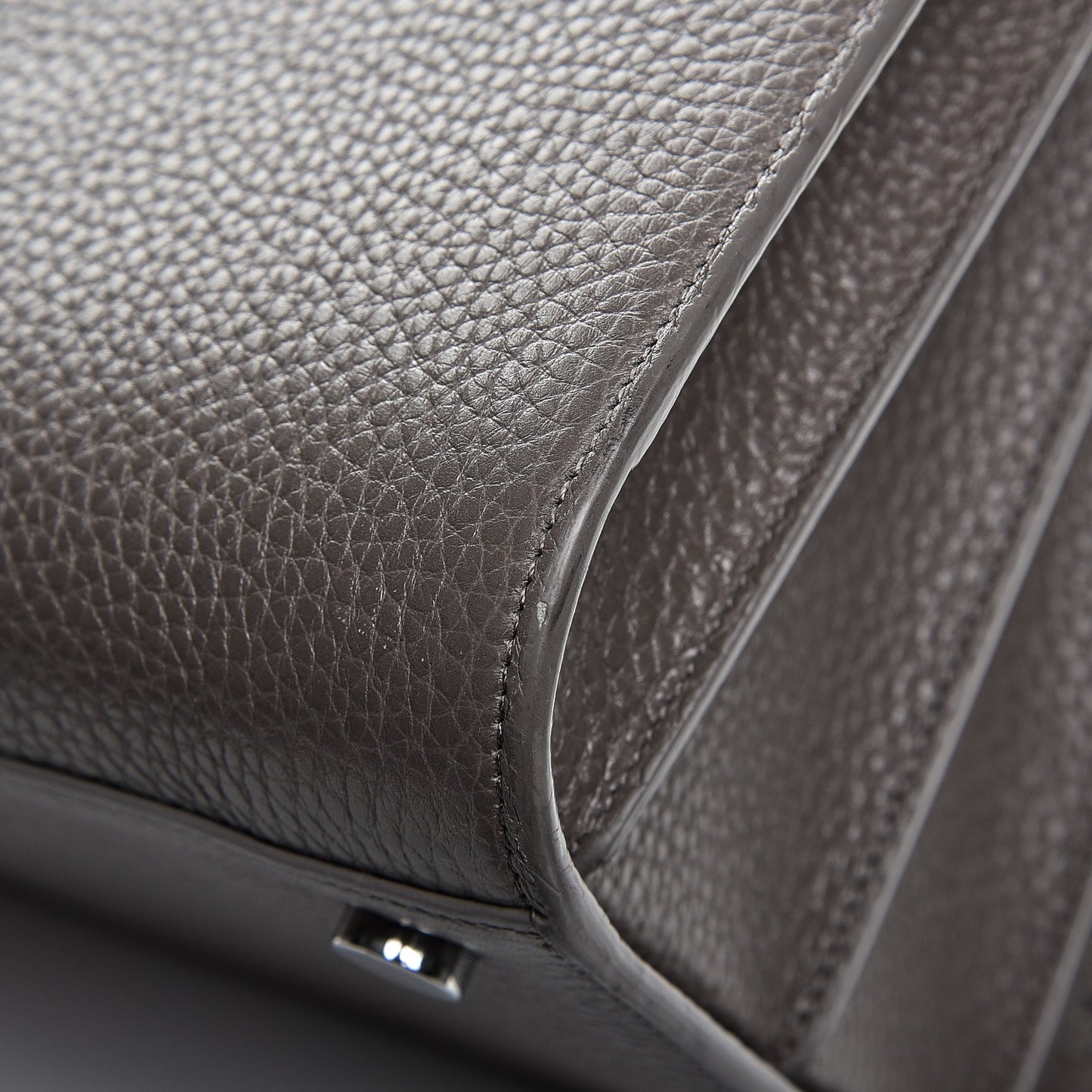 Grained Calfskin Large Sac de Jour Carryall Earth