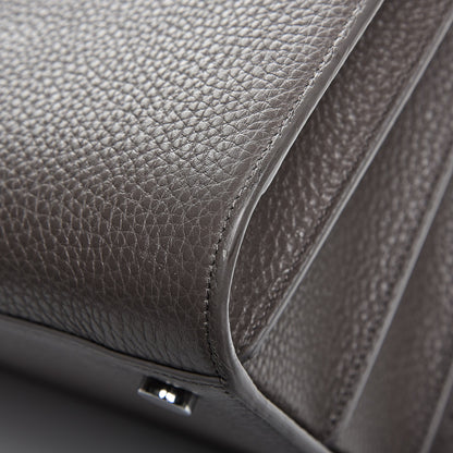 Saint Laurent Grained Calfskin Large Sac de Jour Carryall Earth 10 of 12