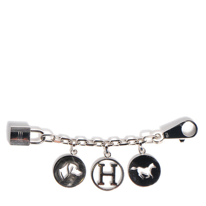 Hermes Palladium Breloque Bag Charm Silver 1 of 5