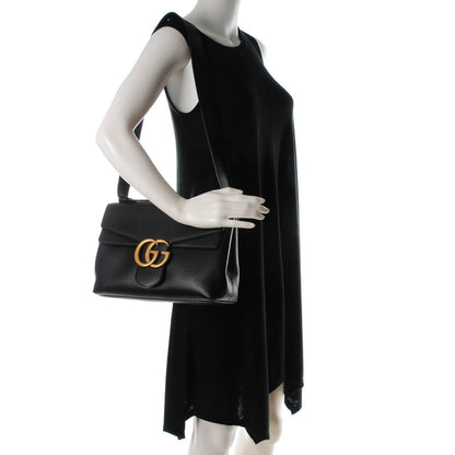 Gucci Cellarius Calfskin GG Marmont Shoulder Bag Black 2 of 7