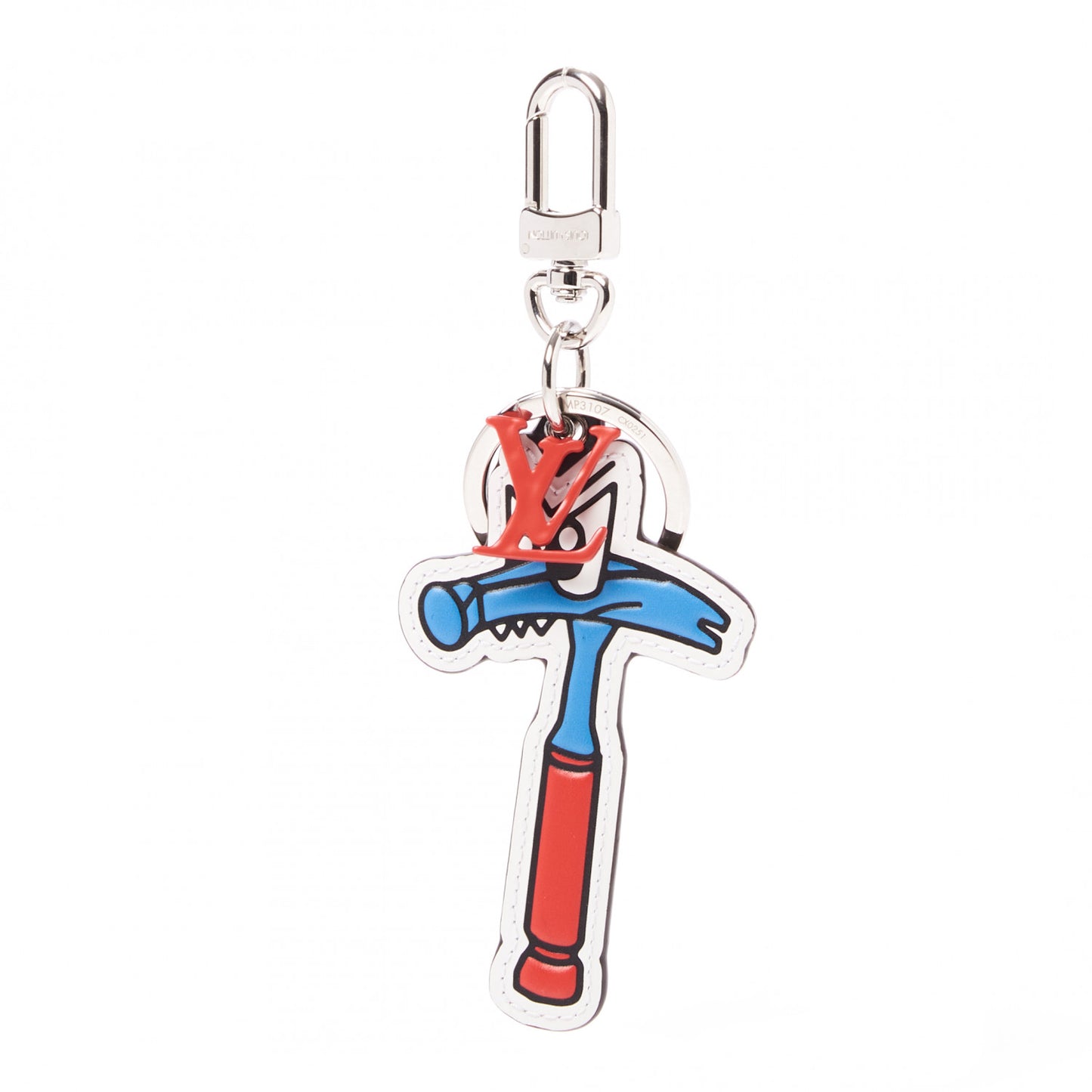 Calfskin Monogram Hammer Bag Charm Key Holder